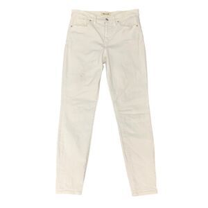 Madewell Jeans Womens 29 White 9 Inch High Riser Skinny Skinny Denim Stretch